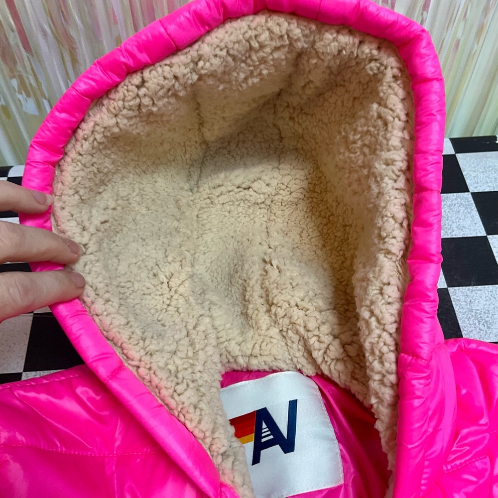 Aviator Nation Pink 5 Stripes Trekker Jacket sz 14 - Picture 5 of 13